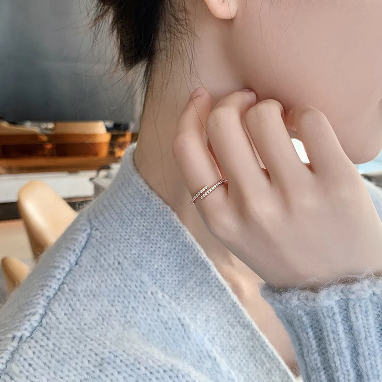 Minimalist Geometric Rose Gold Ring