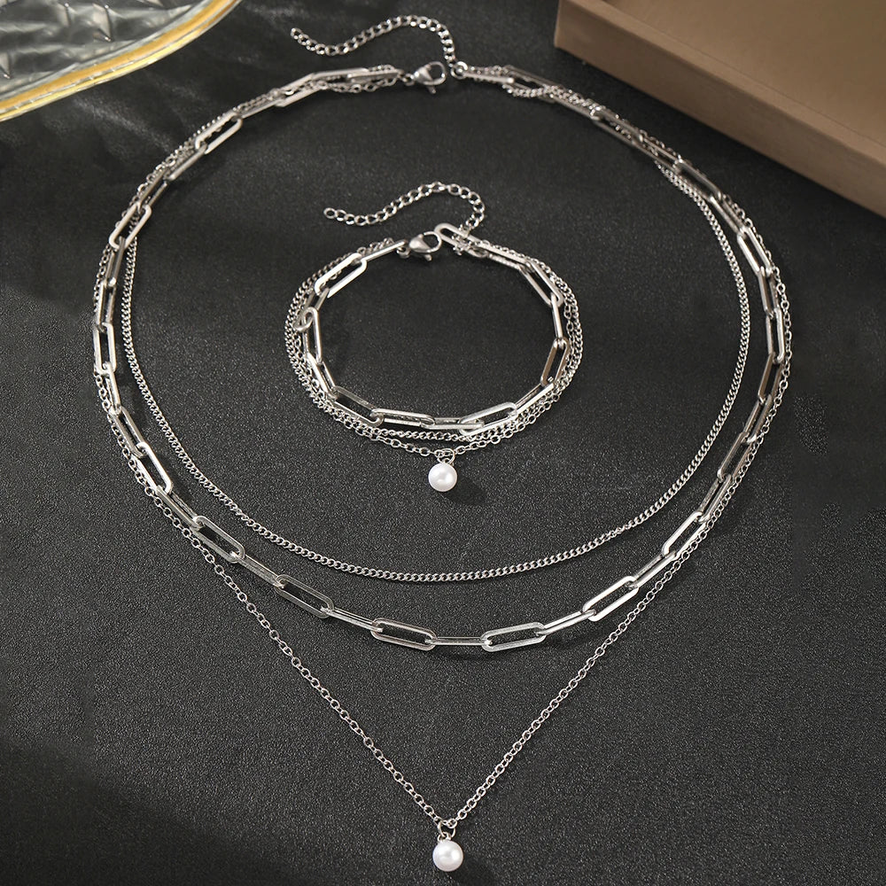 Elegant Pearl Jewelry Set