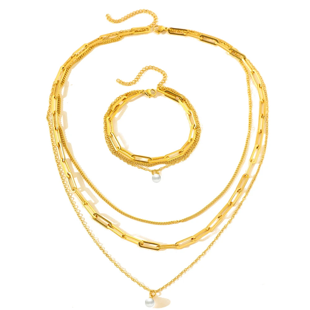 Elegant Pearl Jewelry Set