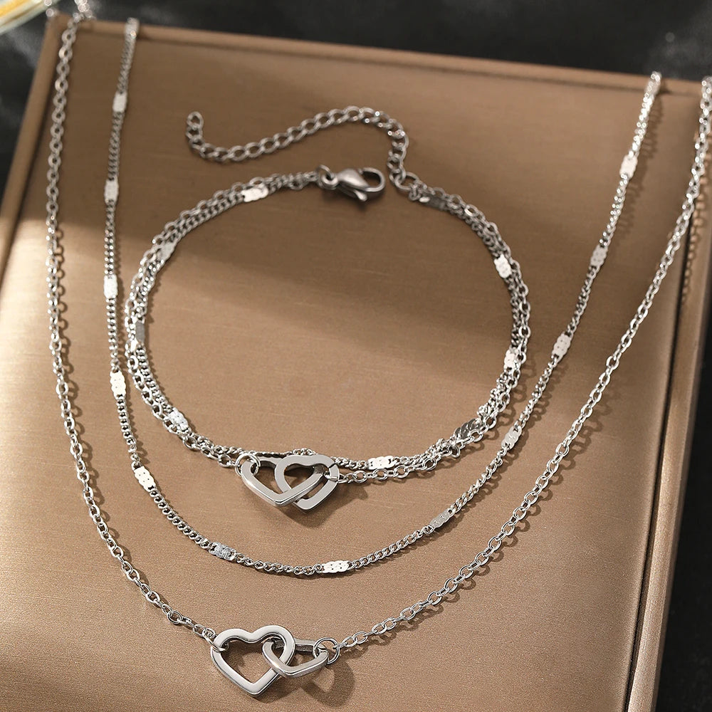 Stainless Steel Love Jewelry Set