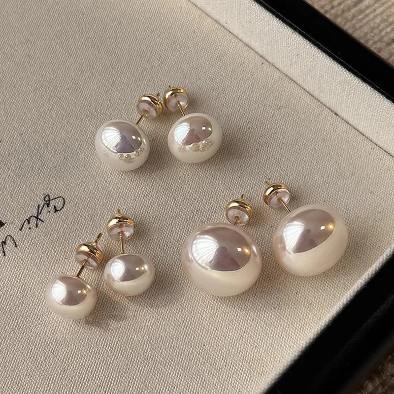 925 Sterling Silver Pearl Stud Earrings