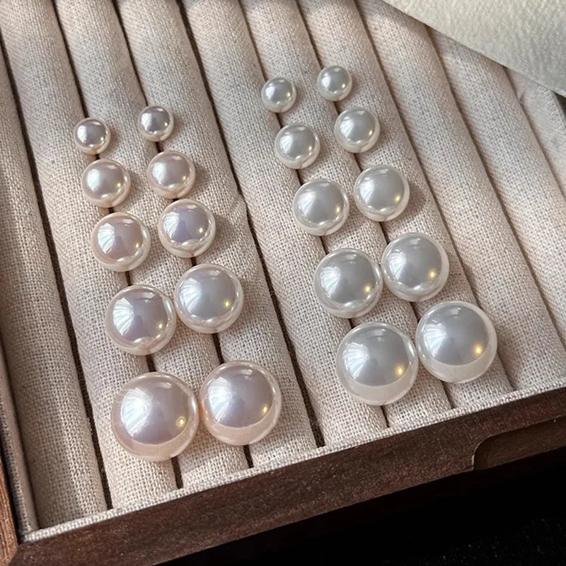 925 Sterling Silver Pearl Stud Earrings