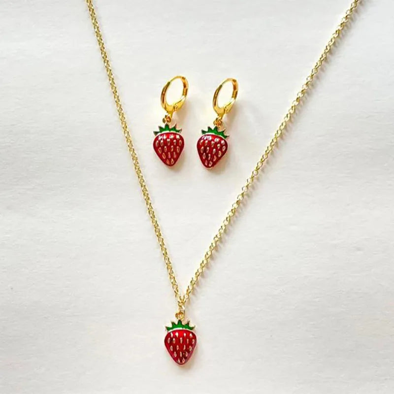 Strawberry Jewelry Set