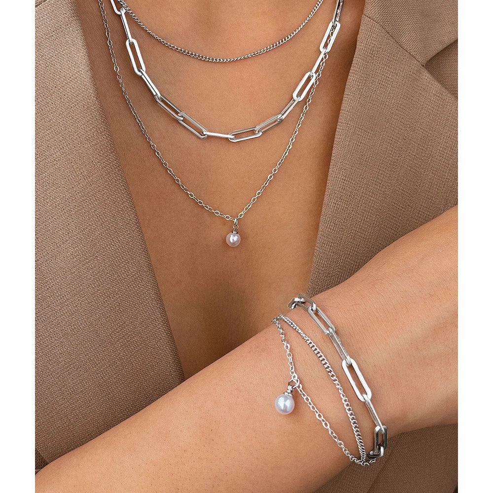 Elegant Pearl Jewelry Set