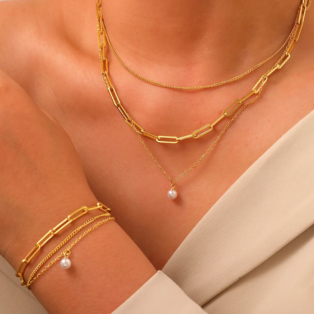 Elegant Pearl Jewelry Set