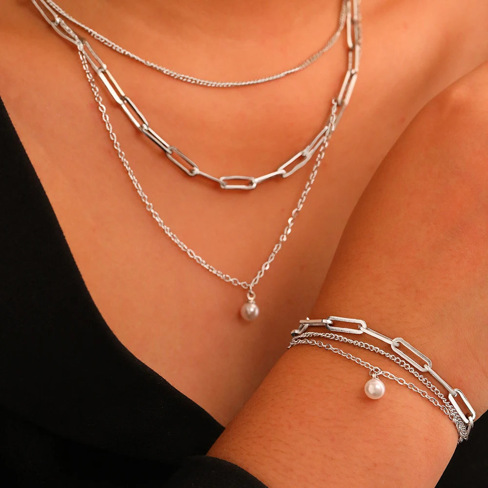 Elegant Pearl Jewelry Set