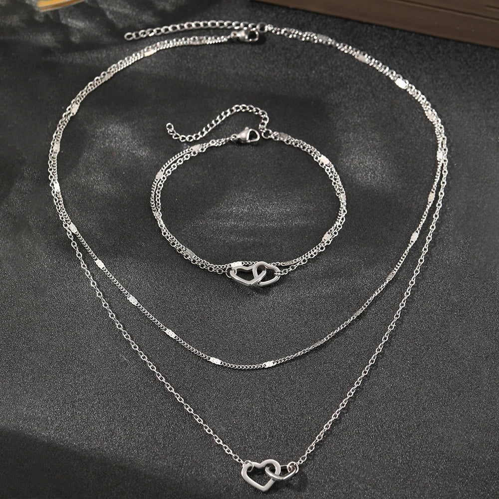 Stainless Steel Love Jewelry Set