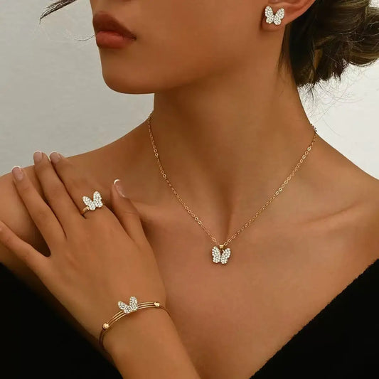 Elegant Butterfly Jewelry Set