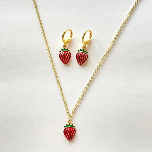 Strawberry Jewelry Set