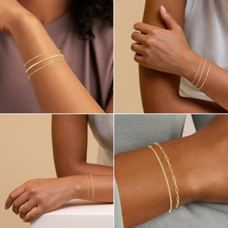 14K Gold Plated Stackable Bracelet