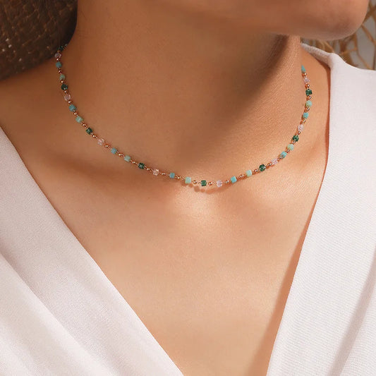 Bohemian Colorful Beaded Necklace