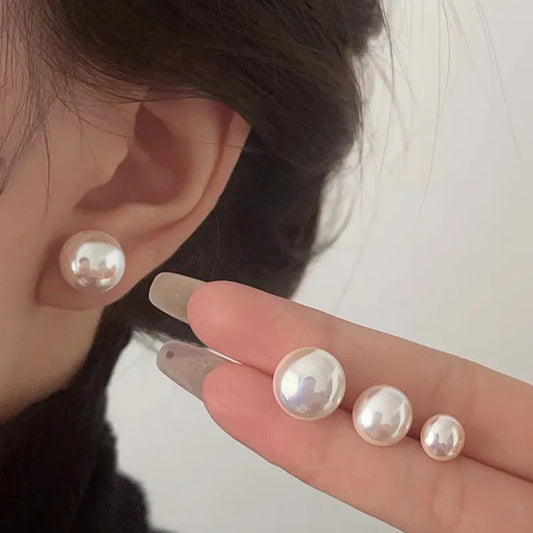 925 Sterling Silver Pearl Stud Earrings