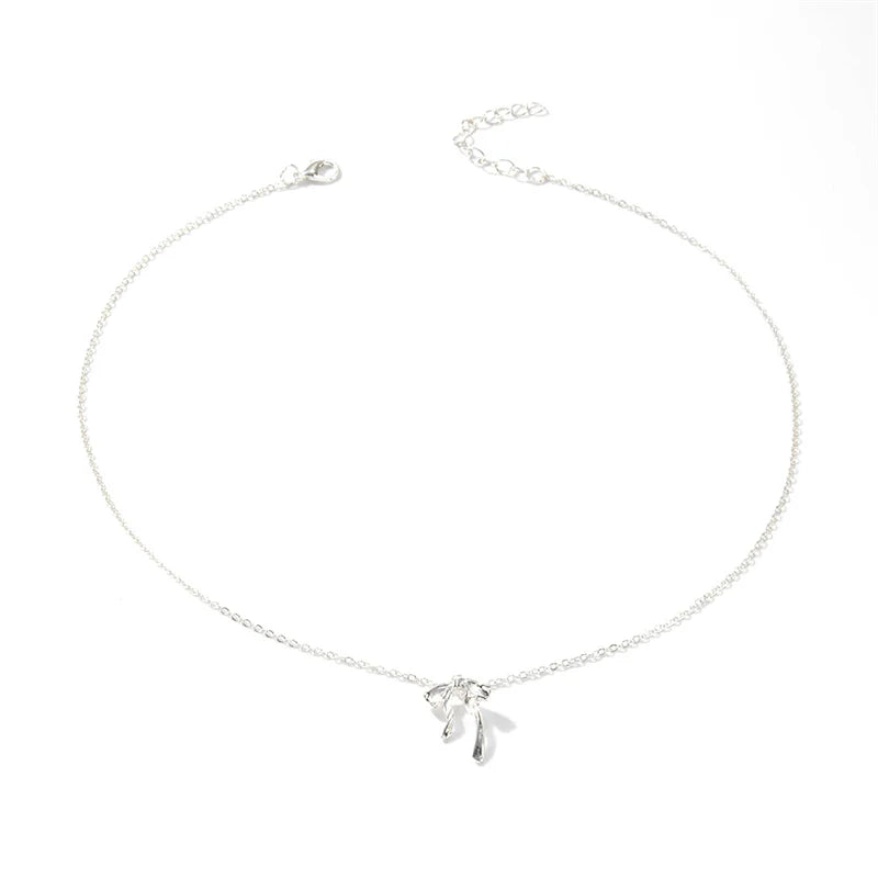 Elegant Bow Pendant Necklace